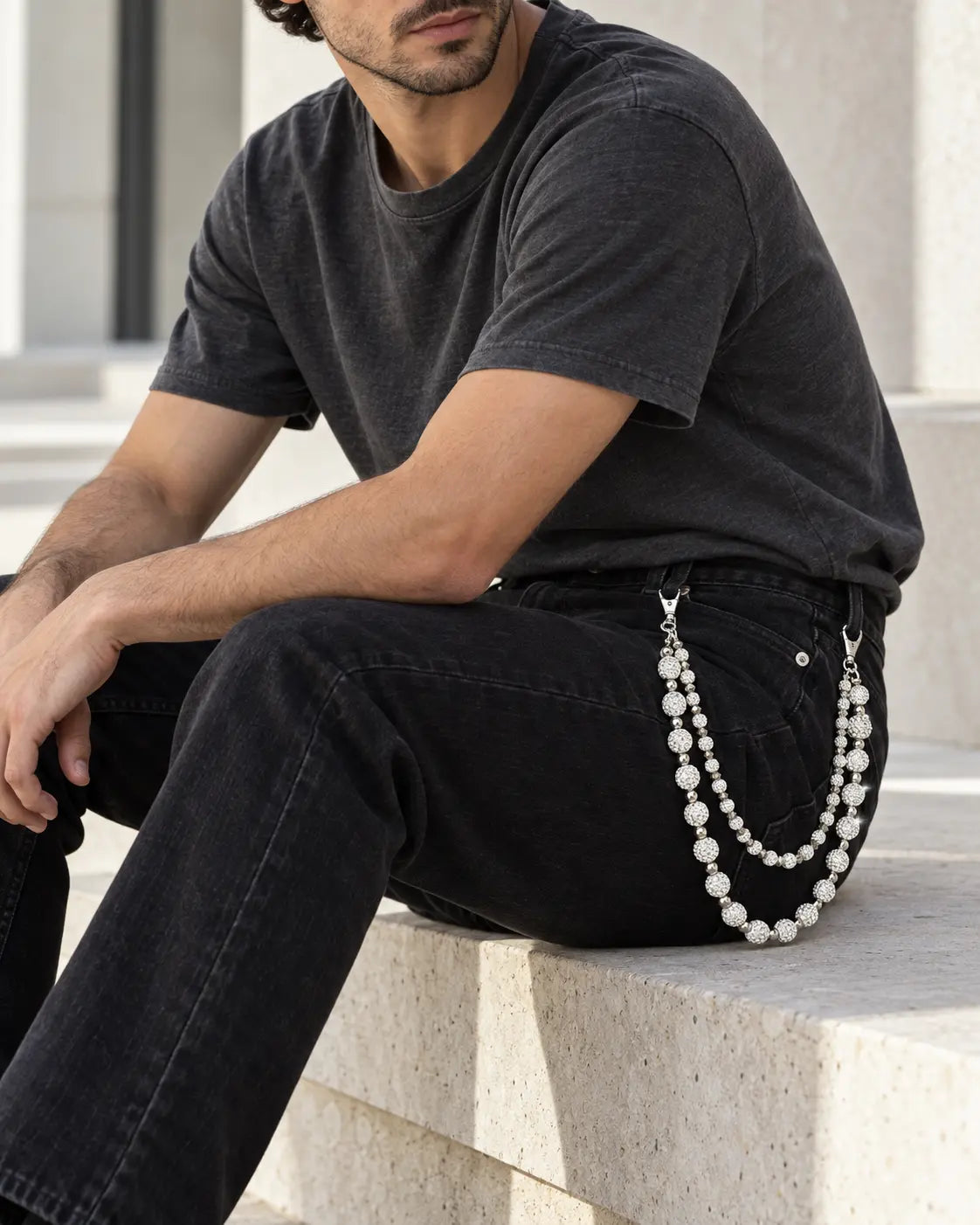 Cadena de perlas para pantalón